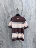 Louis Vuitton 26SS Unisex Fashion Stripe Color blocked Round Neck Knitted Short Sleeve