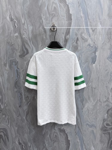 Louis Vuitton 26SS Unisex Fashion Checkerboard Jacquard Round Neck Knitted Short Sleeve