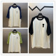 Ami Paris Fashion Love Embroidered Splicing Short Sleeve Couple Casual Loose T-shirt