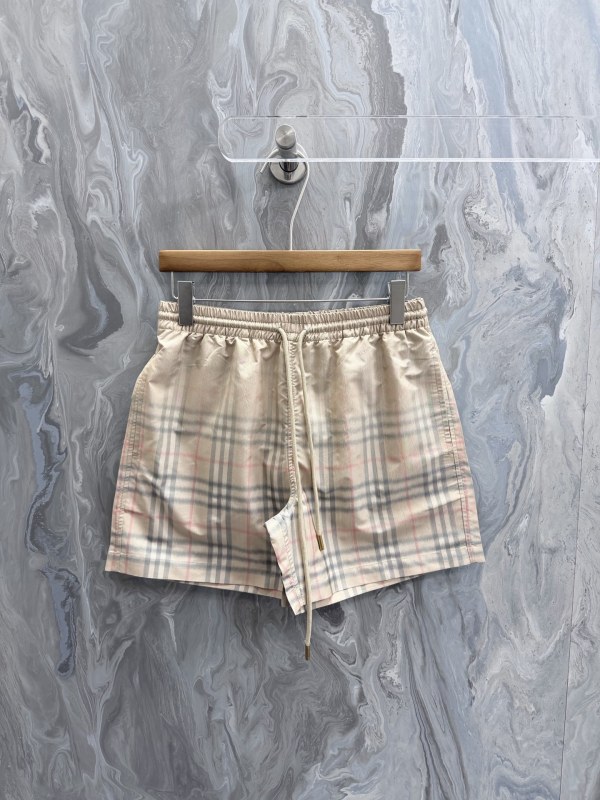 Burberry 26SS Fashion Gradient Grid Mesh Beach Pants Unisex Casual Versatile Shorts