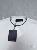 Louis Vuitton 26SS Unisex Fashion Checkerboard Jacquard Round Neck Knitted Short Sleeve