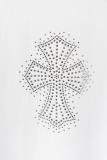 Chrome Hearts Fashion Diamond Cross T-shirt Couple Casual Oversize Short Sleeve