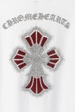 Chrome Hearts Fashion Diamond Cross T-shirt Couple Casual Oversize Short Sleeve