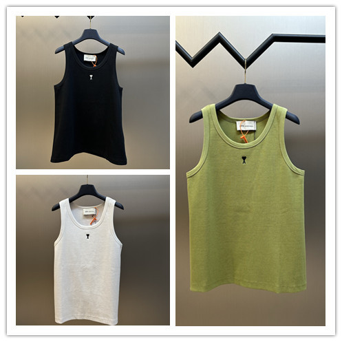 Ami Paris Classic Love Embroidered Casual Versatile Tank Top