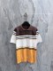Fendi 26SS Fashion FF Jacquard Contrasting Shoulder Short Sleeved Polo Shirt