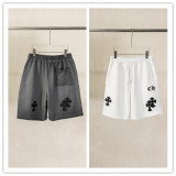 Chrome Hearts Classic Embroidered Washed Shorts Unisex Casual Versatile Sports Shorts