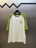 Ami Paris Fashion Love Embroidered Splicing Short Sleeve Couple Casual Loose T-shirt