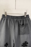 Chrome Hearts Classic Embroidered Washed Shorts Unisex Casual Versatile Sports Shorts