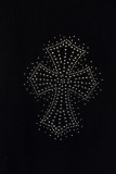 Chrome Hearts Fashion Diamond Cross T-shirt Couple Casual Oversize Short Sleeve