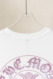 Chrome Hearts Fashion Hot Diamond Horseshoe Cross T-shirt Couple Casual Oversize Short Sleeve