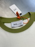 Ami Paris Fashion Love Embroidered Splicing Short Sleeve Couple Casual Loose T-shirt