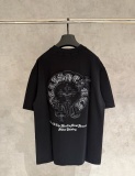 Chrome Hearts 26SS Fashion Patch Embroidered Short Sleeve Couple Casual Loose T-shirt