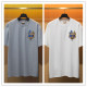 Dior Fashion Heavy Industry Embroidered Round Neck T-shirt Unisex Casual Loose Short Sleeve