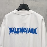 Balenciaga 26SS Fashion Melted Logo Printed T-shirt Unisex Versatile Oversize Short Sleeve