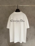 Dior Fashion Logo Printed Short Sleeve Unisex Casual Loose T-shirt