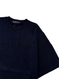 Louis Vuitton Fashion Hollow Letter Knitted Round Neck Short Sleeve