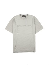 Louis Vuitton Fashion Hollow Letter Knitted Round Neck Short Sleeve
