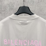 Balenciaga 26SS Fashion Embroidered Logo Short Sleeve Unisex Casual Oversize T-shirt