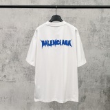Balenciaga 26SS Fashion Melted Logo Printed T-shirt Unisex Versatile Oversize Short Sleeve
