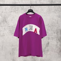 Balenciaga 26SS Fashion Heavy Industry Embroidered Short Sleeve Unisex Casual Oversize T-shirt