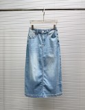 Prada 26SS Classic Triangle Logo Versatile Casual Cowboy Half Skirt
