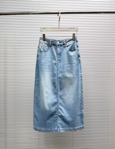 Prada 26SS Classic Triangle Logo Versatile Casual Cowboy Half Skirt