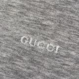Gucci 26SS Fashion Versatile Logo Jacquard Goat Velvet Mulberry Silk Round Neck Short Sleeve