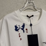 Louis Vuitton Fashion Graffiti Letter Printed Short Sleeve Unisex Casual Round Neck T-shirt
