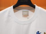 Dior Fashion Heavy Industry Embroidered Round Neck T-shirt Unisex Casual Loose Short Sleeve
