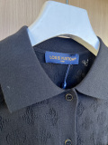 Louis Vuitton 26SS Fashion Logo Hollow Short Sleeve Knitted Polo Shirt