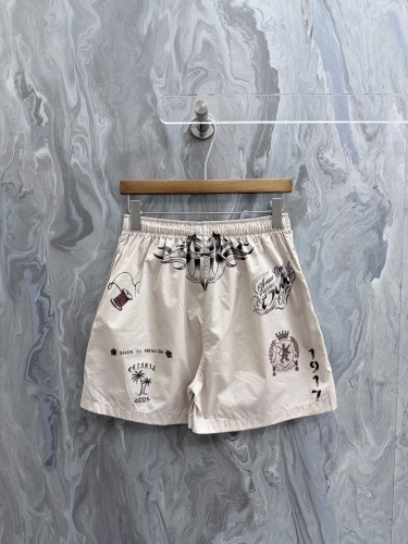 Balenciaga 26SS FashionTattoo Cream Casual Versatile Shorts