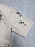 Balenciaga 26SS FashionTattoo Cream Oversize Short Sleeve Shirt