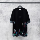 Balenciaga 26SS Fashion Embroidery Logo Graffiti Short Sleeve Unisex Casual Oversize T-shirt