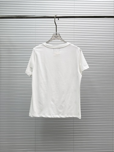 Chanel 26SS Fashion Bead Logo Short Sleeve Women Casual Round Neck T-shirt