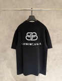 Balenciaga 26SS Fashion Patchwork Embroidered Short Sleeve Couple Casual Loose T-shirt