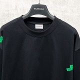 Balenciaga 26SS Fashion 520 Stickers Embroidered T-shirt Unisex Casual Oversize Short Sleeve