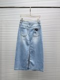 Prada 26SS Classic Triangle Logo Versatile Casual Cowboy Half Skirt