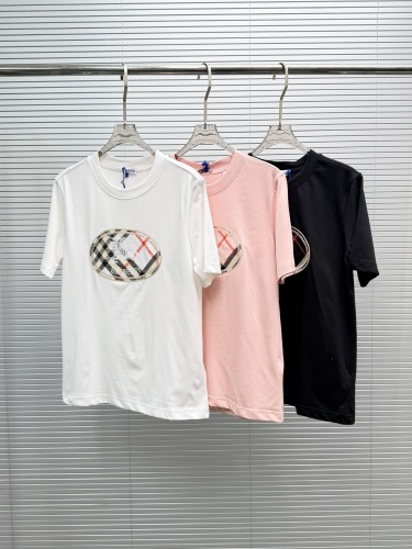 Burberry 26SS Classic Embroidered War Horse Short Sleeve Women Casual Round Neck T-shirt