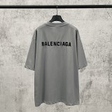 Balenciaga 26SS Fashion Embroidered Logo Short Sleeve Unisex Casual Oversize T-shirt