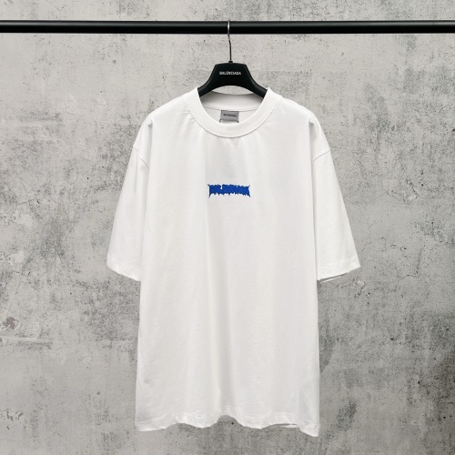 Balenciaga 26SS Fashion Melted Logo Printed T-shirt Unisex Versatile Oversize Short Sleeve