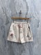 Balenciaga 26SS FashionTattoo Cream Casual Versatile Shorts