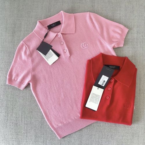 Gucci Fashion Versatile Embroidered GG Wool Knitted Polo Shirt