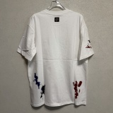Louis Vuitton Fashion Graffiti Letter Printed Short Sleeve Unisex Casual Round Neck T-shirt
