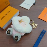 Louis Vuitton Couple Fashion Versatile Sunflower Plush Doll Keychain Bag Pendant