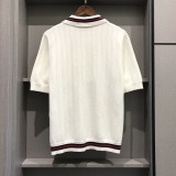 Gucci Unisex Classic Fashion Embroidered GG Collar Polo Shirt