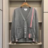 Thom Browne Classic Fashion Four Bar Wool Cardigan Coat