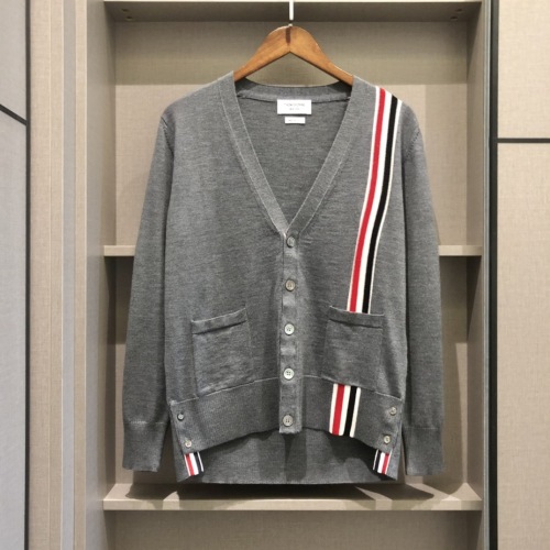 Thom Browne Classic Fashion Four Bar Wool Cardigan Coat