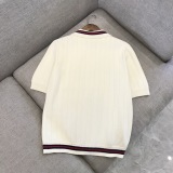 Gucci Unisex Classic Fashion Embroidered GG Collar Polo Shirt