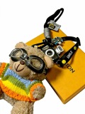 Louis Vuitton Classic Fashion Rainbow Sweater Bear Keychain Versatile Bag Pendant