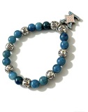 Louis Vuitton Fashion Multi Element Agate Thai Silver Style Bracelet Couple Retro Silver Bracelet